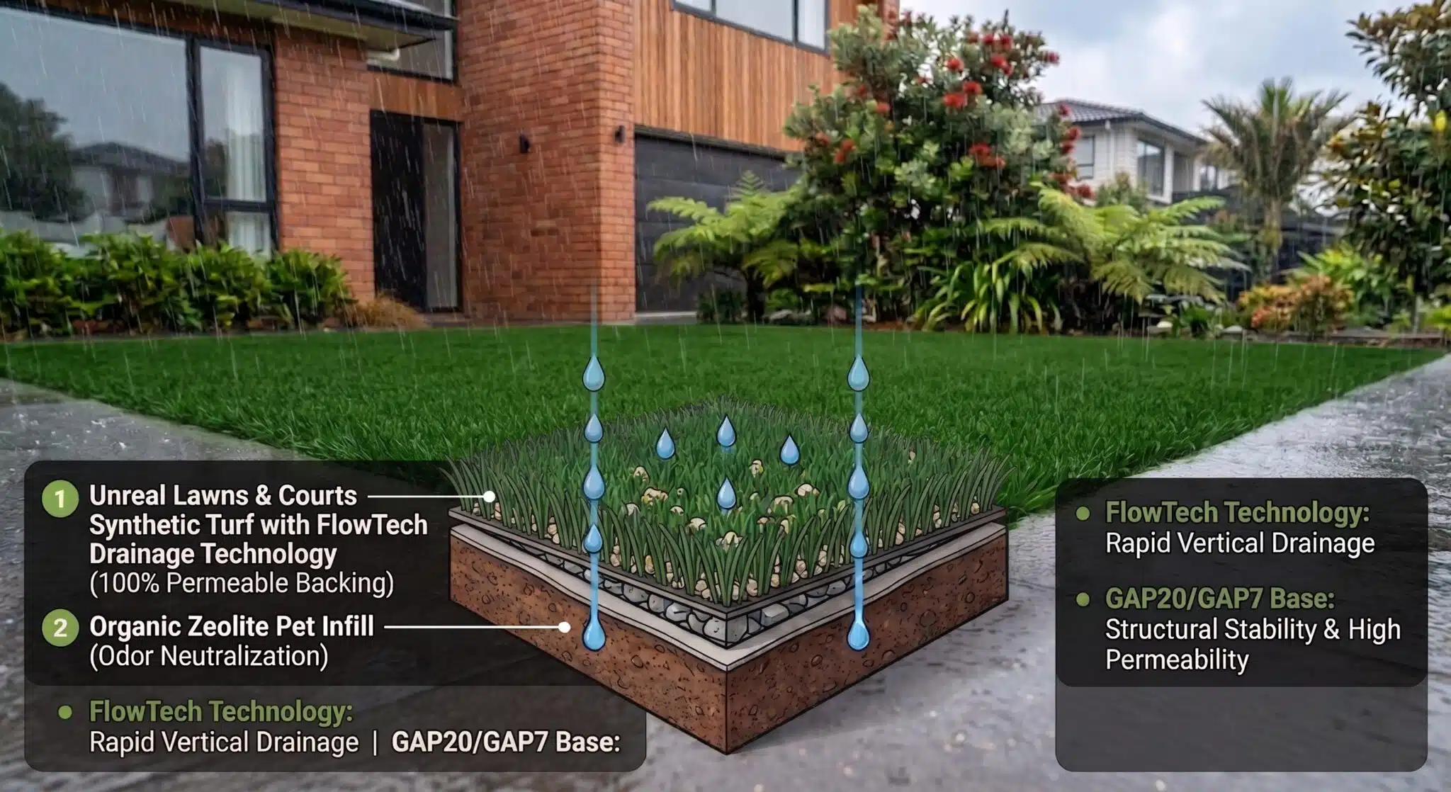 Synthetic Grass Drainage: Why Sub-Base Prep & Permeability Matter