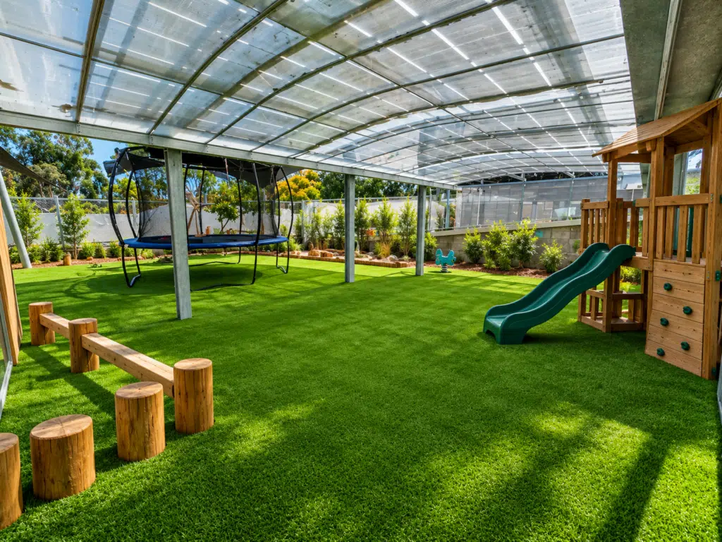 Shock absorbing turf for playgrounds in New Zealand
