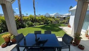 Pros and cons of fake grass shown in a realistic artificial lawn example