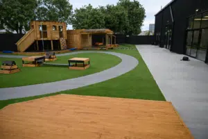 child‑safe artificial grass surface at a New Zealand school playground